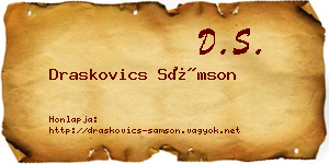 Draskovics Sámson névjegykártya